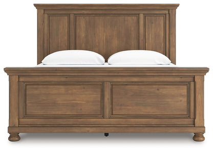 Feddinger King Panel Bed with Mirrored Dresser, Chest and Nightstand