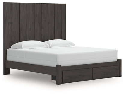 Fraluna King Panel Storage Bed, Dresser and Mirror
