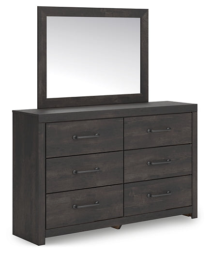 Hollivern Full Panel Bed, Dresser, Mirror, Chest and Nightstand