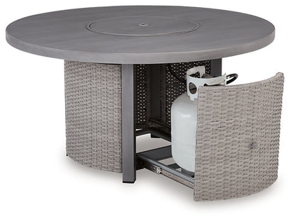 Half Moon Beach Round Fire Pit Table