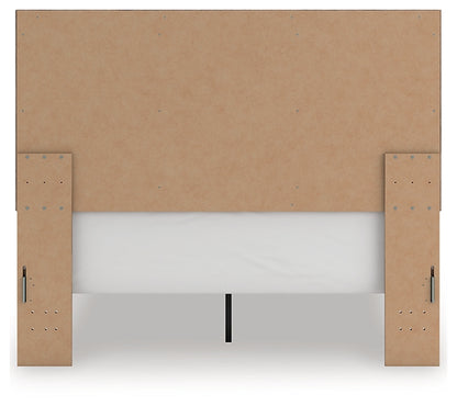 Rusticott Queen Panel Bed with Mirrored Dresser and Nightstand