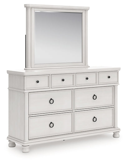 Rowlenstown Queen Poster Bed, Dresser and Mirror