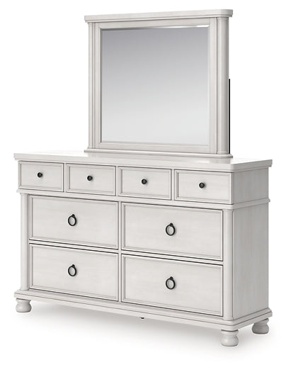 Rowlenstown Queen Poster Bed, Dresser and Mirror