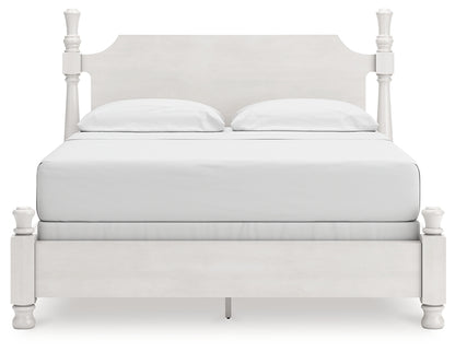 Rowlenstown California King Poster Bed, Dresser, Mirror and Nightstand