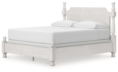 Rowlenstown California King Poster Bed, Dresser, Mirror and Nightstand