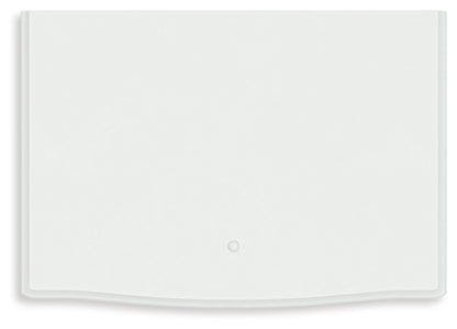 Kozlani Full Upholstered Panel Bed, Dresser, Mirror and Nightstand