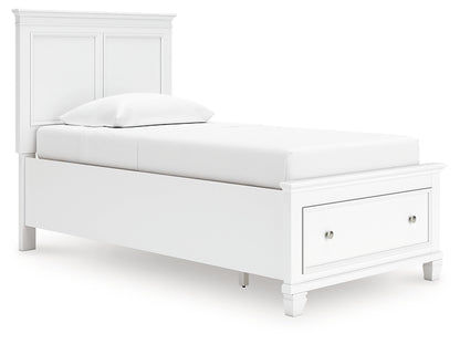 Fortman Twin Panel Storage Bed, Dresser, Mirror and Nightstand