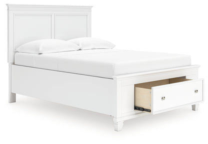 Fortman Full Panel Storage Bed, Dresser, Mirror and Nightstand